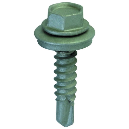 Teks Wood Screw, #12, 3/4, Zinc Steel Hex Drive, 90 PK 21408
